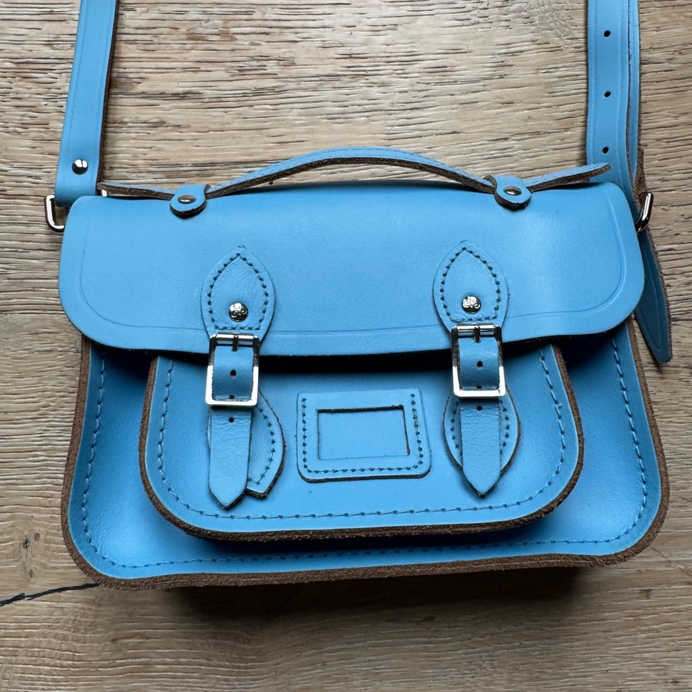 🔥NEW🔥Cambridge Satchel Company Blue Mini Satchel Crossbody Bag Purse price firm
